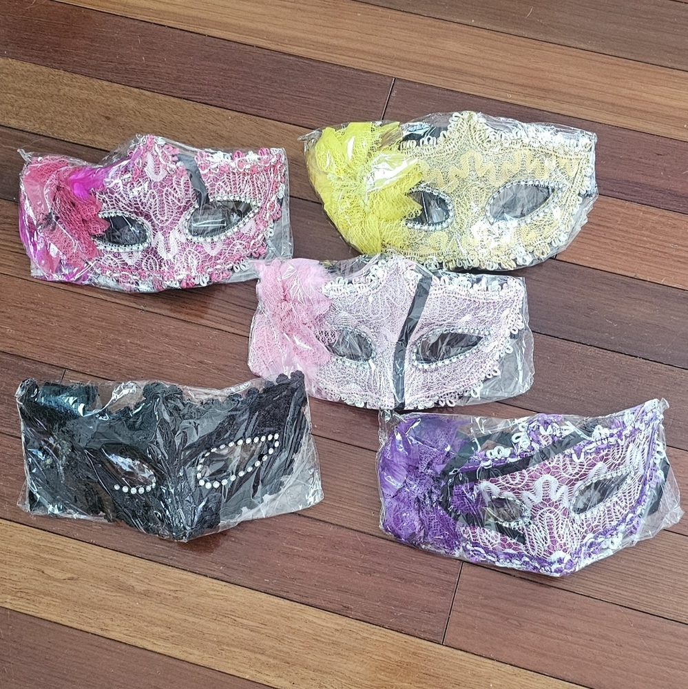 Colorful Lace Masquerade Masks Set
